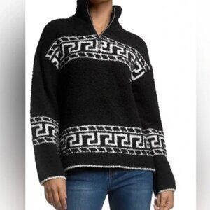 Women's XL Greek Key Polyester Sweater